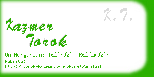kazmer torok business card